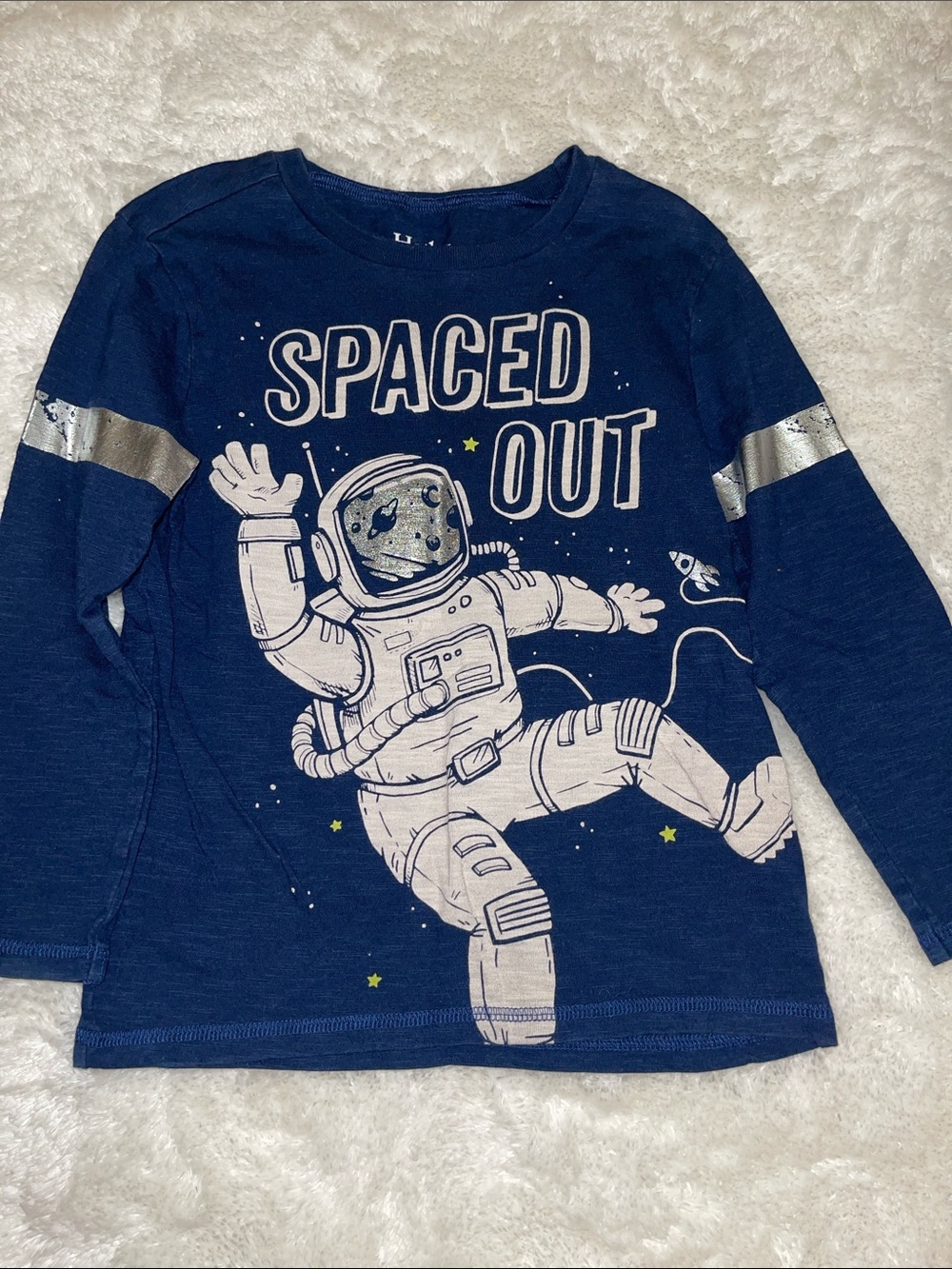 Hatley Navy Blue 'Spaced Out' Long-Sleeve Graphic Tee